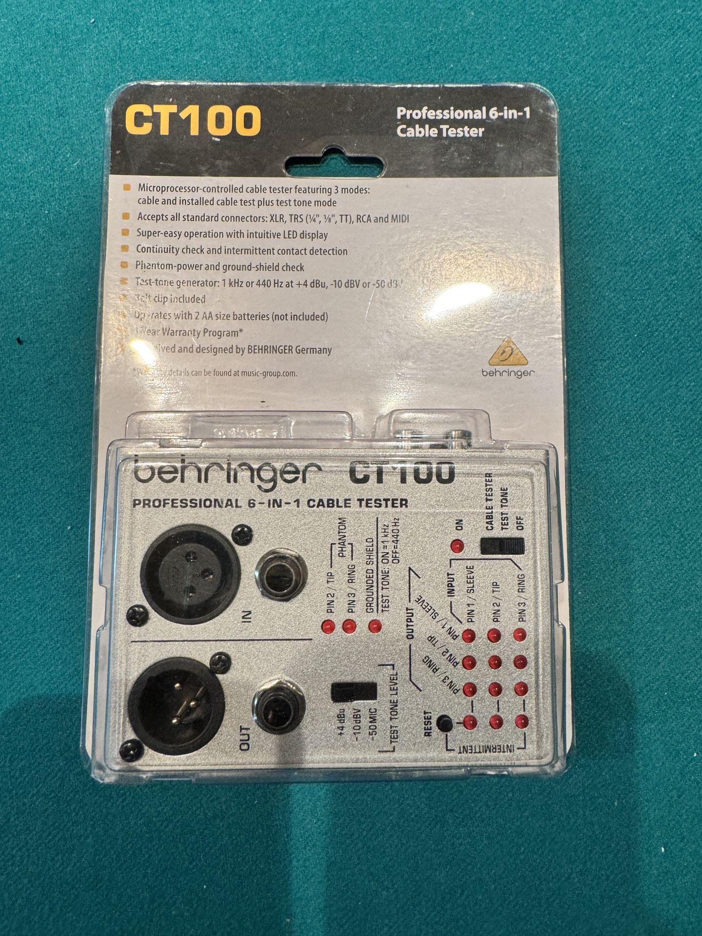 New Behringer CT100 6-1 Cable Tester