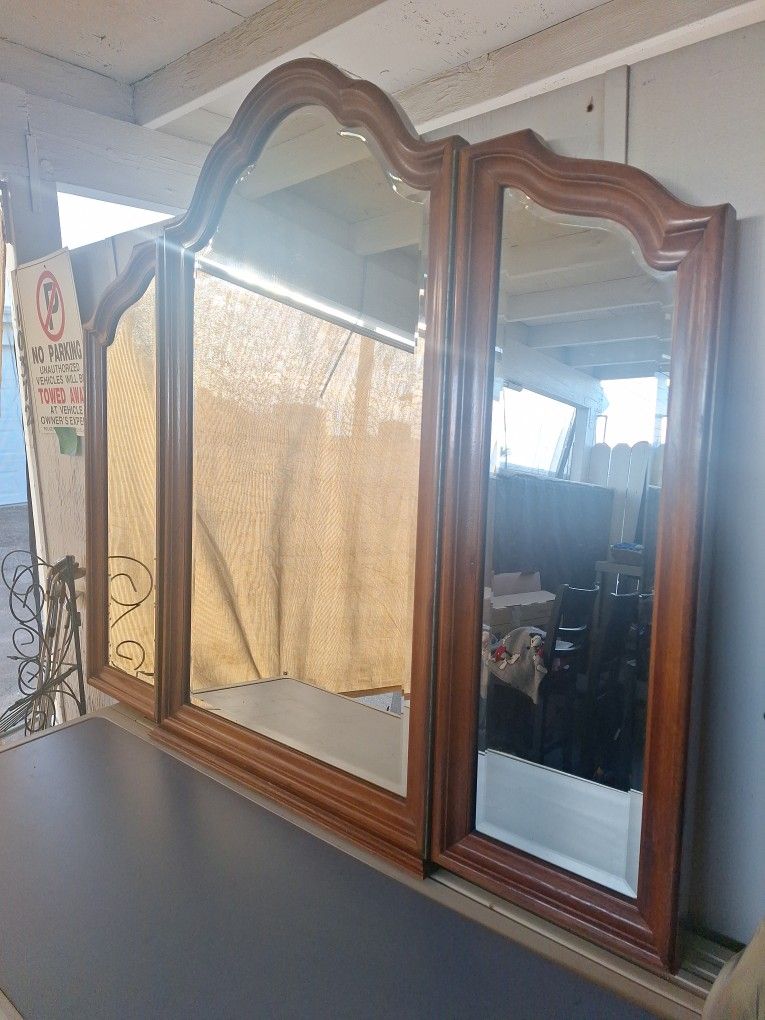 Antique Trifold Vanity Mirror ***update-Price Reduced***