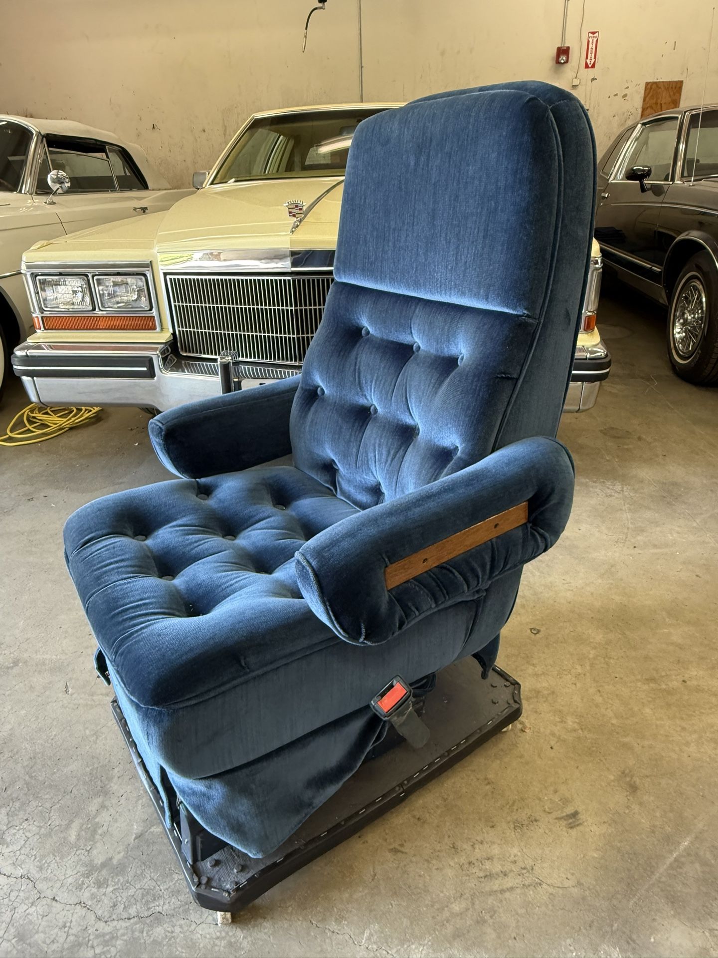 Glaval Vintage Reclining Armchair, Rv Chair Converted Into A Rolling Recliner Gamer Chair, Very Comfortable!