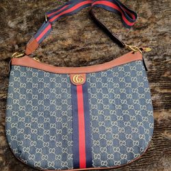 Gucci Denim Monogram Bag