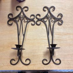 Z Gallerie iron hanging candle stick holders