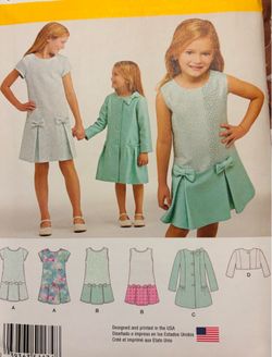 Girls  Simplicity 1174 for Dress Jacket Size 7-14 Uncut