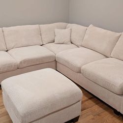 New 99x99 sectional couch with ottoman / free delivery