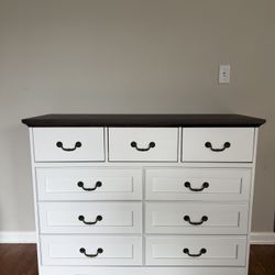 9 Drawer Dresser with Solid Wood Top
