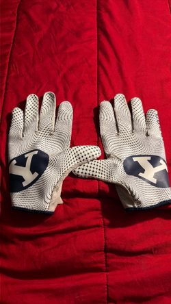 BYU collage football gloves