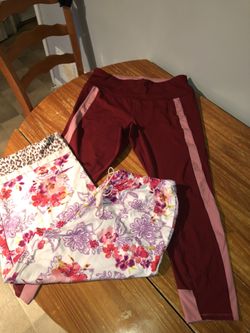 Leggings And Pants With Pockets. Both Fit Like A Small Size Large And Have A 30” Waist 