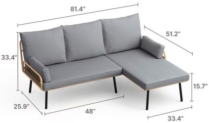 Outdoor grey couch