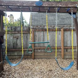 Play Structure Swings, Rings, Bar Set