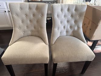 Pottery Barn Hayes Tufted Dining Chairs - Set of 2