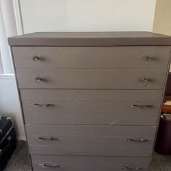 Brown Wooden Dresser – Solid & Spacious