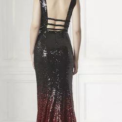 Black And Red Sequin Dress