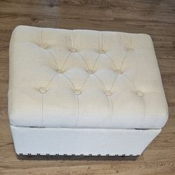 Upholstered Button Tufted Ottoman