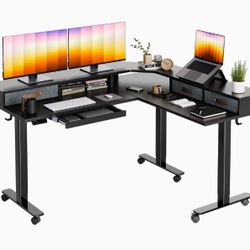 Electric L - Shaped Desk ( Sit & Stand)