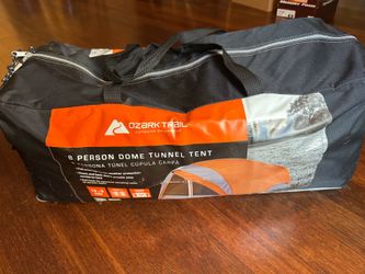 Tunnel Camping Tent, 8 Person, 13x9 ft
