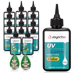 UV Resin 1500g, 15PCS Upgrade UV Resin Kit, Low Odor Crystal Clear UV Epoxy Resin (100g X 15)