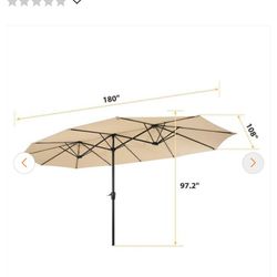 Double Sided 15ft. Umbrella New $130