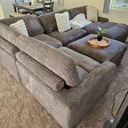 Brand New 5 Pcs Sectional Corduroy Fabric Super Comfortable $1199