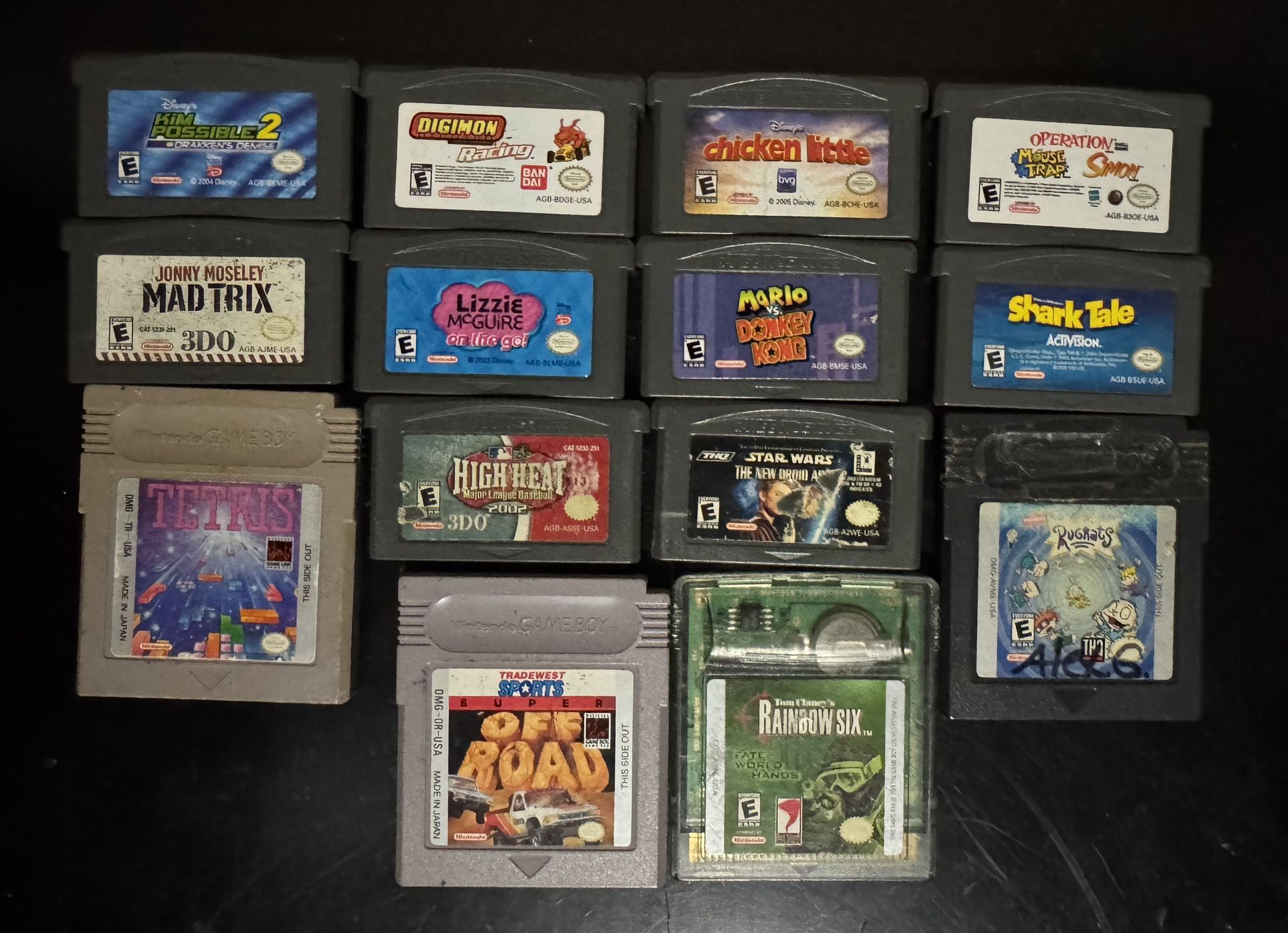 Assorted Nintendo GameBoy Advance SP /GameBoy/GameBoy Color Games