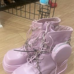 Cape Robbin pink platform boots