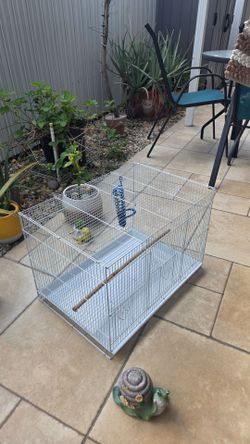 Jaula Gris Para Aves En Exelentes Condiciones