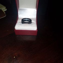 Tungsten Black Diamond Ring 