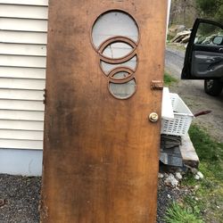 30 X 68 Solid wood, exterior door vintage