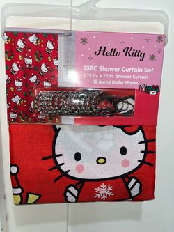 Hello Kitty Christmas 13PC Shower Curtain Set