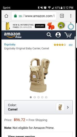 Baby carrier 100% cotton