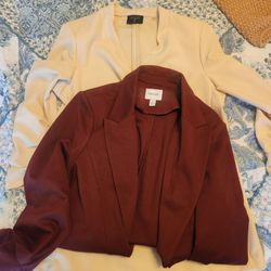 Blazers, Nine West XL and Tahari L. 20 for both.