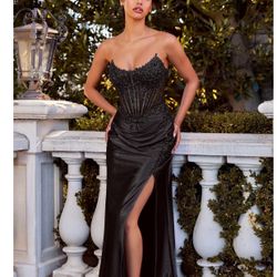 Black Gown Corset Dress 