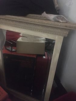 Espejo grande son 2 color cremita