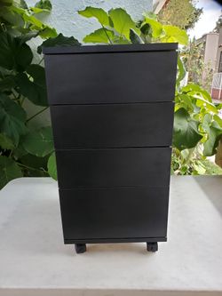Mobile File Cabinet with 4 Drawers, Rolling Office Filing Cabinet with Wheels, Under Desk Drawers
