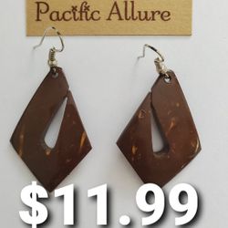 Samoan Coconut Diamond Shape Earrings