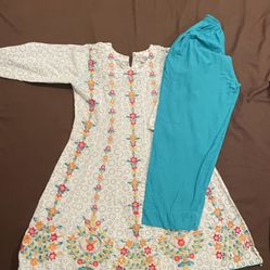 Indian Pakistani desi Girls anarkali dress trouser size 8-9 years old girl