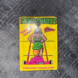Sealed 1990 Rad Dudes Trading Card Pack – Vintage Throwback