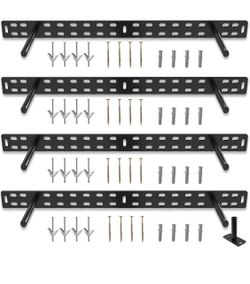 Hungsmart- 22 inch Heavy Duty Floating Shelf Bracket, 1.25” bracket & 8” Rod, set of 4