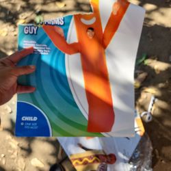 Halloween Costume Blow Up Noodle Orange