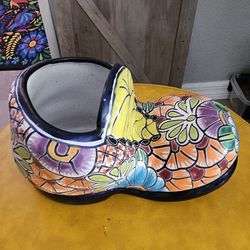 Talavera Shoe-Shaped Pottery Planter