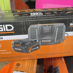 RIDGID Battery and Charger 