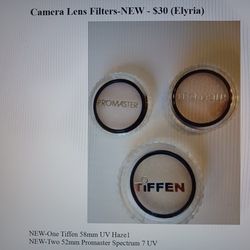 Camera Lens Filters