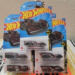 Hot Wheels Batman Arkham Asylum Batmobile  2/5 Metallic Burgundy 32/250 -NIP