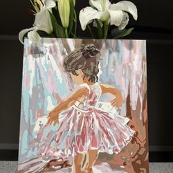 Original Handmade Painting – Little Dancer Girl, 16x20 Canvas