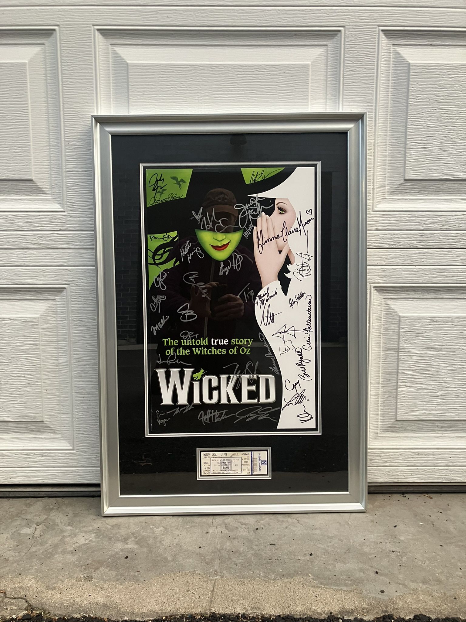 2019 Cast Signed Framed Wicked Poster - 22.5” x 33.5”