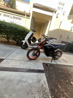 Electric Dirt Bike Black and Orange