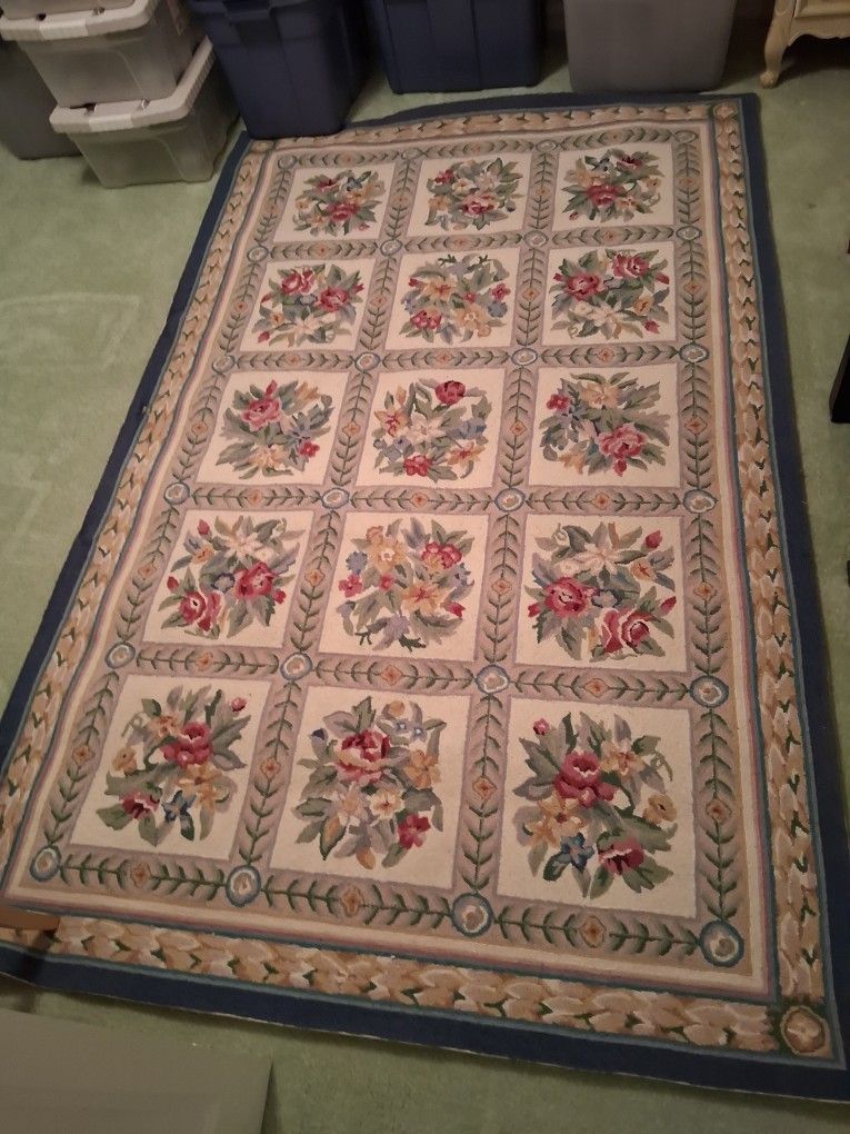 5x8 Ethan Allen Rug Carpet Floral