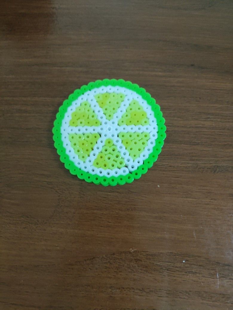 Perler Bead Coaster: Lime