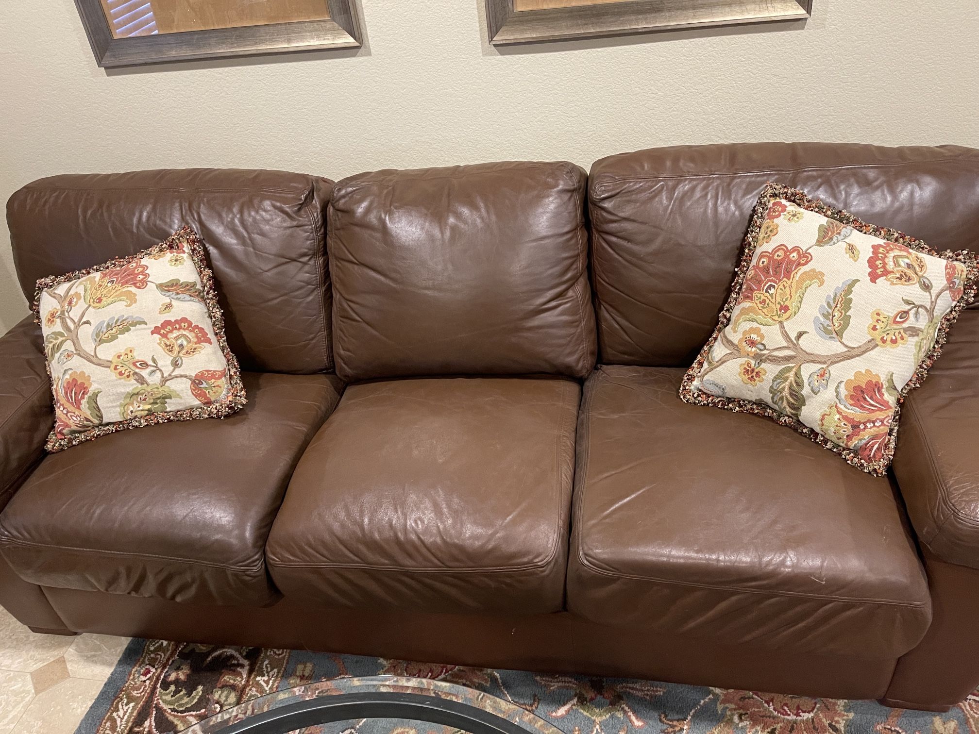Leather Couch And Chair - Arizona Leather Prescott