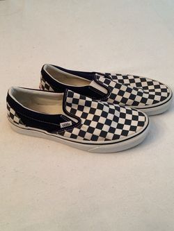 Vans| Navy blue/White Checkered| M8.5 W10