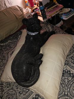 NEW EX EX LARG BLACK PANTHERS DIAMONDS ON NECK PAID 229 SELL 1ST 49 FIRM