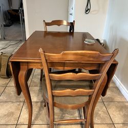 Antique Cherry Wood Dining Set 